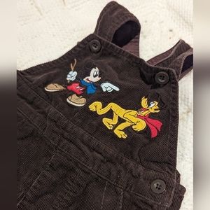 Disney Baby Mickey and Pluto Corduroy Overalls 3-6mo